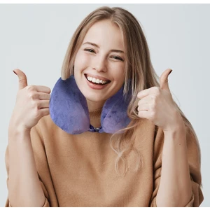 Visco Happy Viscohappy Ortopedik Profesyonel Visco Seyahat Yastığı (Parlement Mavisi)