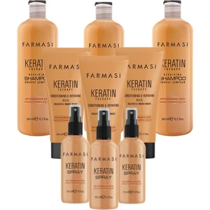Keratin Theraphy 3x3 'lü Saç Bakım Seti - Şampuan - Maske - Sprey x 3