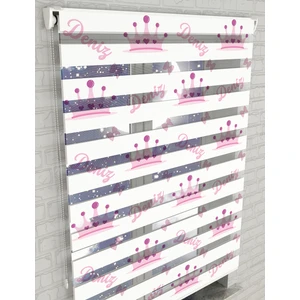 AD Home Isme Özel Kız Bebek Baskılı Zebra Perde - Gece Gündüz - Kız Çocuk Odası Perdesi | Kokusuz Mürekkeple Basılmış  Zebra Perdeler ile Sende Tarzını Yansıt! | 1 Dakikada Pratik Montaj