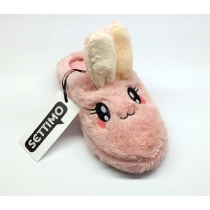 Set Timo Pembe Tavşan Figürlü Panduf Ev Terliği