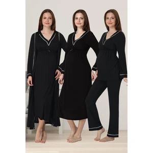 Siyah Hamile Lohusa Set