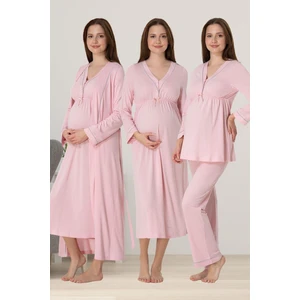 Pembe Hamile Lohusa Set