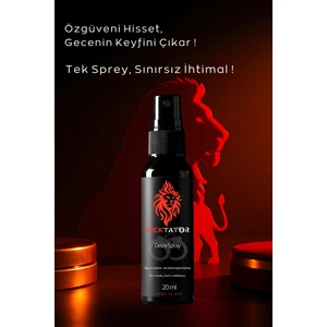 Dick Tator Dicktator 20 ml Uzun Deneyim Spreyi Hızlı Etki Uzun Süreli Etki – Su Bazlı & Ph Dengeli, Yağlı His Bırakmaz Made In USA