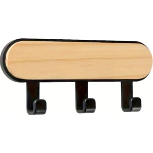 Urbancove Co. - Çok Amaçlı Ahşap/plastik, 3'lü Kanca/askılık, Mutfak, Banyo, Ev Kancası - Kendinden Güçlü Yapışkanlı - 1 Adet (Farklı Renk Opsiyonları)