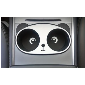 Li Parts Tesla Model Y ve Model 3 Panda Tasarımlı Bardaklık-Juniper Uyumsuz