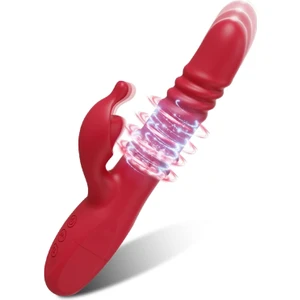 Ileri Geri Yapan Dönen Çift Motor Vibratör G Noktası Klitoris Tavşan Vibratörü Çok Güçlü Büyük Şarjlı Kadın Erkek Büyük Boy Fonksiyonlu