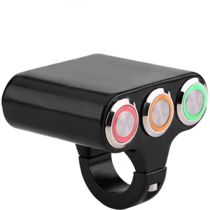 Işıklı Motosiklet Sis Farı Aç Kapa Butonu 3'lü Su Geçirmez