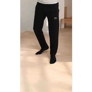 Pony Chic Erkek Siyah Düz Paça Eşofman Altı