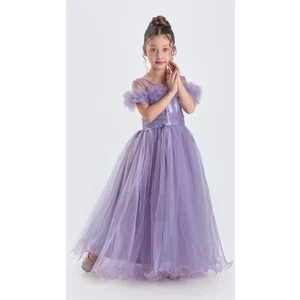 Mnk Baby & Kids Uzun Etek Kız Çocuk Robası Şifon Abiye M00723