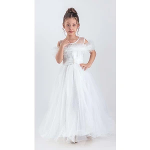 Mnk Baby & Kids Uzun Etek Kız Çocuk Robası Şifon Abiye M00723