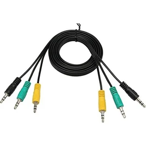 3'lü 3.5 mm Stereo 5.1 Ses Sistemi Kablosu - 1.5 Metre