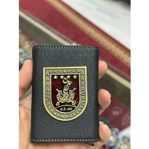 Komando Pazarı Mekanizmalı Kartlık Deri Cüzdan (Tsk Rozetli)