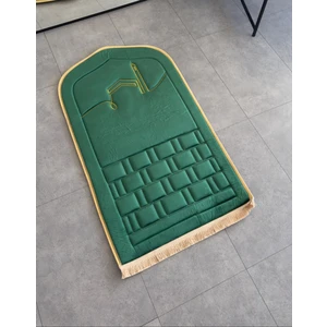 Lüks Home Siyah - Sarı Biyeli Ortopedik Seccade Sultan Serisi