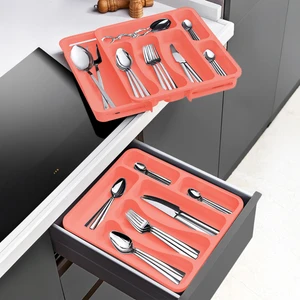 Spony - Çift Taraflı Uzayabilen, Ayarlanabilir Pratik Çekmece Içi Kaşıklık Düzenleyici , Kepçelik