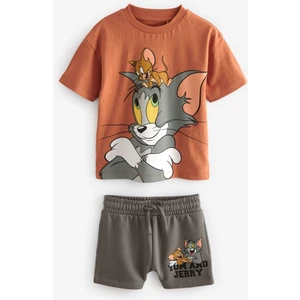 Ladin Store Yeni Sezon Erkek Çocuk Tom And Jerry Baskılı Alt-Üst Şortlu Takım