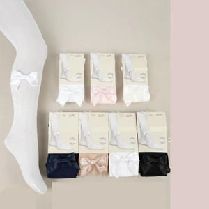 Kudele Fiyonk Tasarım Kız Çocuk Külotlu Çorap