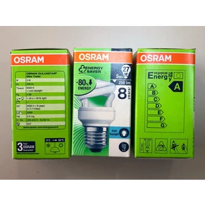6 Adet Osram 5W=27W 250 Lümen Tasarruflu Lamba 6500 Kelvin Beyaz