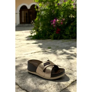 Pierre Cardin Pc 7010 Bronz Tam Ortopedik Günlük Kadın Terlik