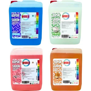 Gliserinli Köpük Sabun 5 lt x 4 Adet Misk – Cocovanil – Okyanus – Japon Kiraz