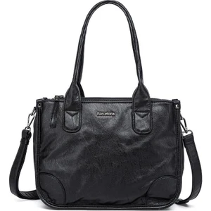 Yıkama Deri Omuz Askılı Kadın Çantası 21K Barcelona 1910