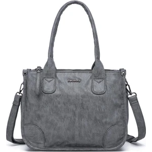 Yıkama Deri Omuz Askılı Kadın Çantası 21K Barcelona 1910