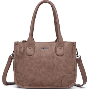 Yıkama Deri Omuz Askılı Kadın Çantası 21K Barcelona 1910