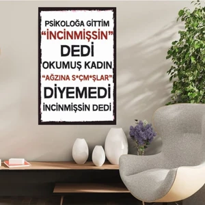 Ahşap Retro Mdf Poster , Komik Sözler , Duvar Yazıları , Manzara ,  Tarih , Edebiyat - TBL0814