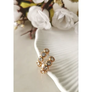 Zirkon Taşlı Vip Kadın Halka Küpe