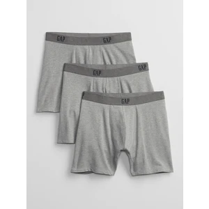 Erkek Gri Gap Logo 3'lü Boxer Seti