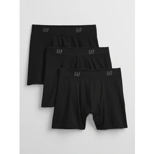 Erkek Siyah Gap Logo 3'lü Boxer Seti
