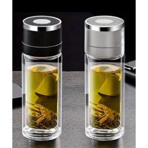 Çift Katlı Cam, Bitki Çayı, Ihlamur, Filtre Kahve Demliği French Press