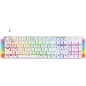 Shield White Red Switch Türkçe Q Rgb Full Metal Panel Mekanik Beyaz Gaming Klavye