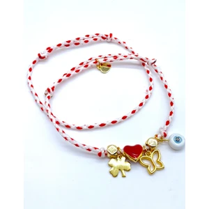 Concept Hubutu Hediyelik 2’li Lüks Kartlı Jelatinli Marteniçka  Dilek Bilekliği Mart Ipi Seti