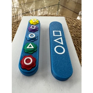 Mavi Kutulu, Çelik Bilyalı Squid Game 2 Gonggi 5 Taş Oyunu, Kalamar Oyunu Renkli  Beş Taş,kore Oyunu,