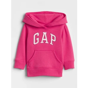 Kız Bebek Pembe Gap Logo Kapüşonlu Sweatshirt