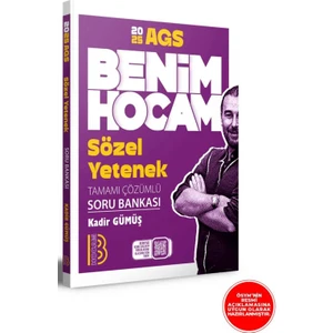 Benim Hocam Yayınları   2025 Ags Sözel Yetenek Tamamı Çözümlü Soru Bankası - Kadir Gümüş
