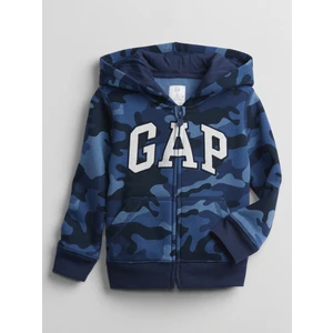 Erkek Bebek Mavi Gap Logo Baskılı Sweatshirt