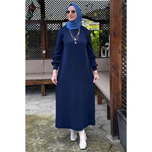 Rabia Şamlı Ecem Triko Elbise Lacivert