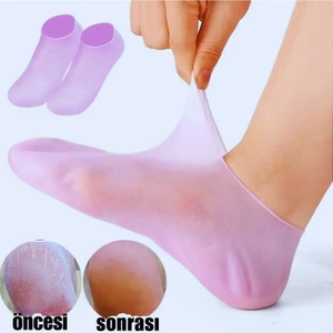 Silikon Topuk Bakım Çorabı – Nemlendirici Spa Etkili Ayak Maskesi