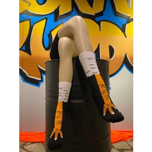 Çorap Kurdu Tavuk Ayağı Desenli Unısex Soket Çorap