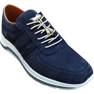 R&yıl 2926 Erkek Deri Casual Poli Taban Ayakkabı Nubuk Lacivert