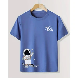Punıx Kıds  Özel  Üretim  Astronot  Baskılı  Yeni   Stil  Erkek  Çocuk  Ter Tutmayan   Yazlık  T-Shırt