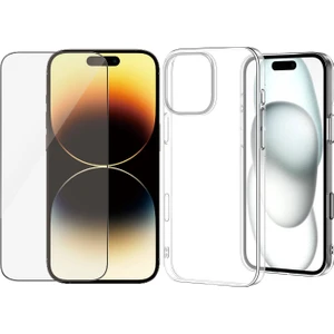 Apple Apple iPhone 16 Pro Kılıf Sararma Yapmayan Zore Droga Kapak + Temperli Cam Ekran Koruyucu