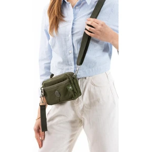 Klinkır Kumaş Mini Çapraz Askılı Kadın Çanta Yağmur Geçirmez El Askılı Çanta 20*10 cm Mega Bag