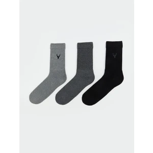 Nakışlı Erkek Soket Çorap 3'lü