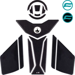 CF 450 SR 2024 ile Uyumlu Kaydırmaz 6D Karbon 15 Parça Tank Pad Seti GC16