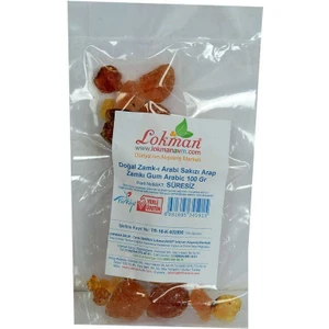 Arap Zamkı Zamk-I Arabi Sakızı Doğal Gum Arabic 100 gr Paket