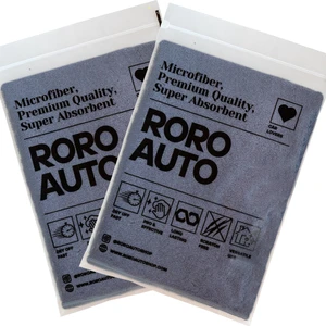 Roro Auto Fuji Mikrofiber Araç Kurulama Havlusu Araç Yıkama Bezi 40X40 Gri (2 Adet)