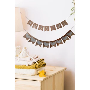 6 Months Yarım Yaş Kraft Retro Banner ve Kalp Banner Süs  2li Set