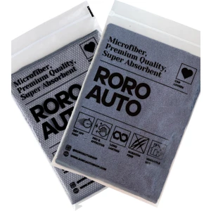 Roro Auto Mikrofiber Araç Kurulama Havlusu (50X70) & Cam Bezi (50X70) Araç Yıkama Seti
